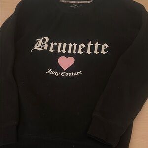 Juicy Couture and Brunette Black Sweatshirt with Pink Heart